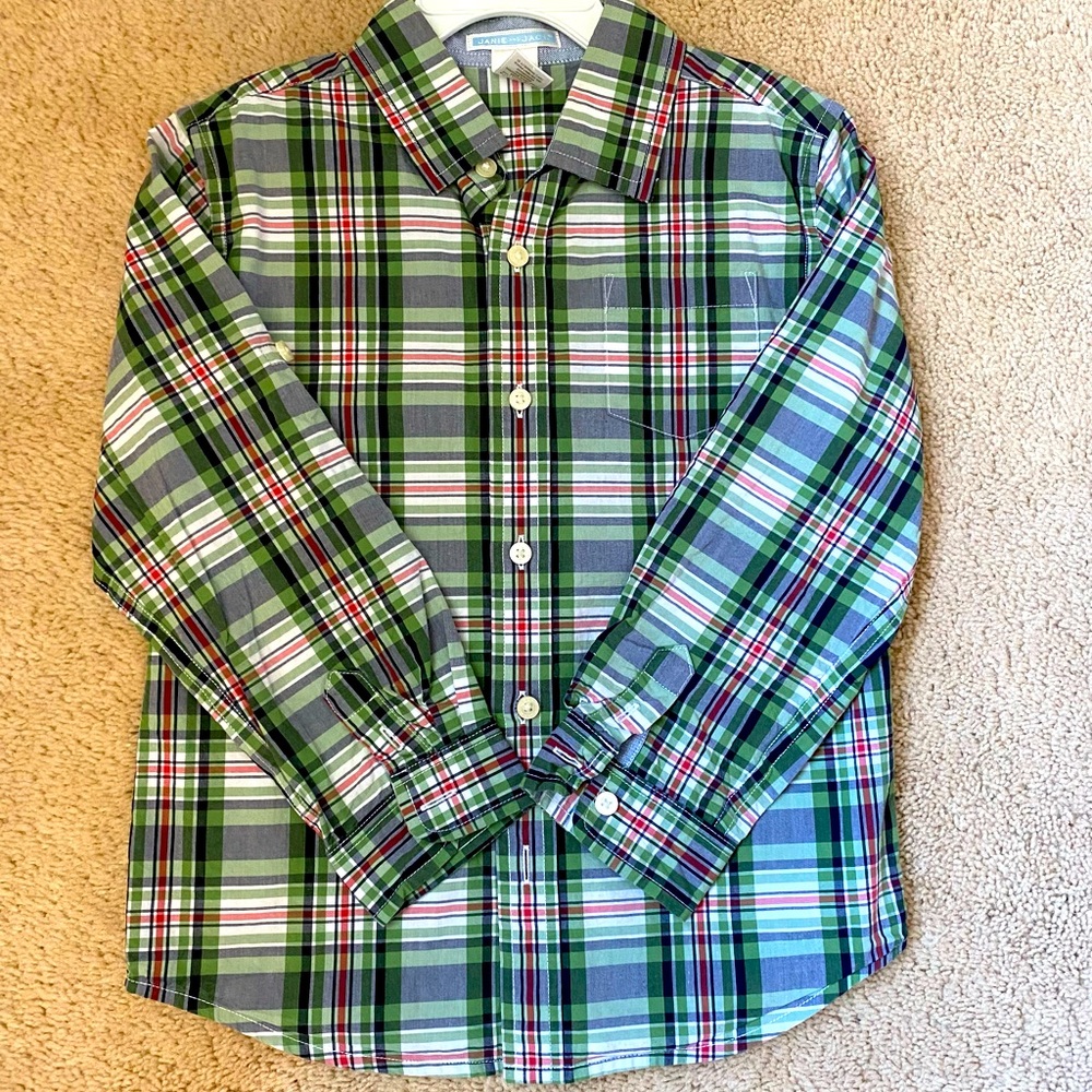 Janie and Jack boys plaid shirt—perfect for Spring!